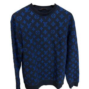 Louis Vuitton Mens Monogram Wool Sweater Size L Made In Italy